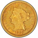 1863 Liberty Head $2.50 Gold Quarter Eagle Coin