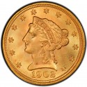 1902 Liberty Head $2.50 Gold Quarter Eagle Coin