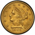 1905 Liberty Head $2.50 Gold Quarter Eagle Coin