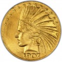 1907 Indian Head Gold $10 Eagle