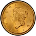1854 Liberty Head Gold $1 Coin