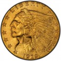 1929 Indian Head $2.50 Quarter Eagle
