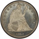 1862 Seated Liberty Silver Dollar