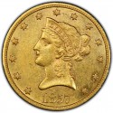 1857 Liberty Head $10 Gold Eagle