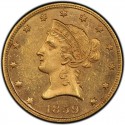 1859 Liberty Head $10 Gold Eagle