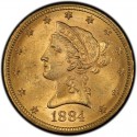 1884 Liberty Head $10 Gold Eagle