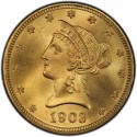 1903 Liberty Head $10 Gold Eagle