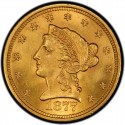1877 Liberty Head $2.50 Gold Quarter Eagle Coin
