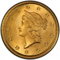 1853 Liberty Head Gold $1 Coin