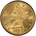 1892 Liberty Head $10 Gold Eagle