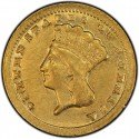 1859 Large Head Indian Princess Gold Dollar
