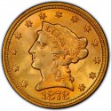 1878 Liberty Head $2.50 Gold Quarter Eagle Coin