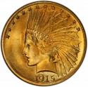 1915 Indian Head Gold $10 Eagle