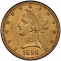 1890 Liberty Head $10 Gold Eagle