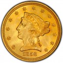 1856 Liberty Head $2.50 Gold Quarter Eagle Coin