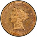1866 Liberty Head $2.50 Gold Quarter Eagle Coin