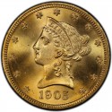 1905 Liberty Head $10 Gold Eagle