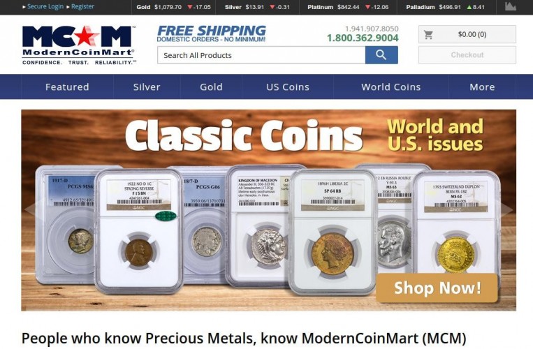 Modern Coin Mart Website
